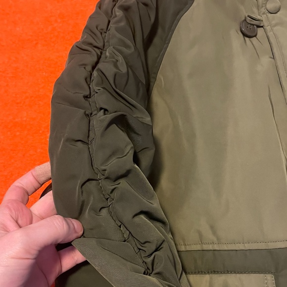 Zara khaki green voluminous bomber puffer jacket NWT - Picture 4 of 11